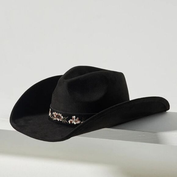 NWT?ANTHROPOLOGIE 8 Other Reasons Embellished Belted Rancher Cowboy Hat